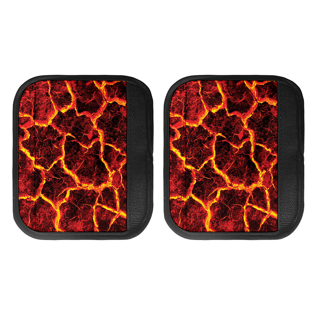 Red Lava Print Handle Covers