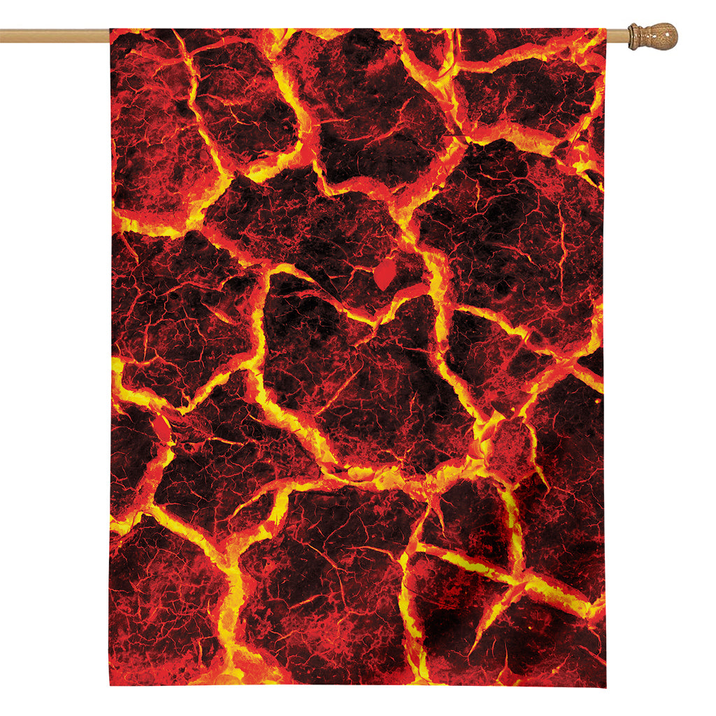 Red Lava Print House Flag