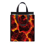 Red Lava Print Insulated Lunch Tote