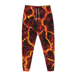 Red Lava Print Jogger Pants