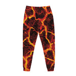 Red Lava Print Jogger Pants