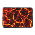 Red Lava Print Kitchen Mat