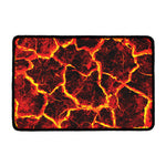Red Lava Print Kitchen Mat