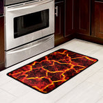 Red Lava Print Kitchen Mat