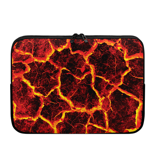Red Lava Print Laptop Sleeve