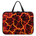 Red Lava Print Laptop Sleeve With Handle