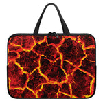 Red Lava Print Laptop Sleeve With Handle