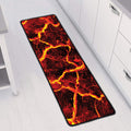 Red Lava Print Long Kitchen Mat