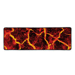 Red Lava Print Long Kitchen Mat