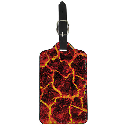 Red Lava Print Luggage Tag
