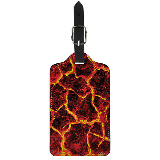 Red Lava Print Luggage Tag