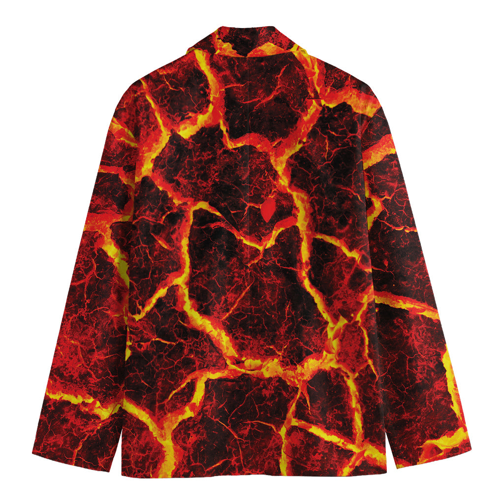 Red Lava Print Men's Blazer