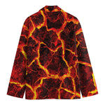 Red Lava Print Men's Blazer