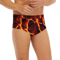 Red Lava Print Men's Briefs