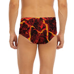 Red Lava Print Men's Briefs