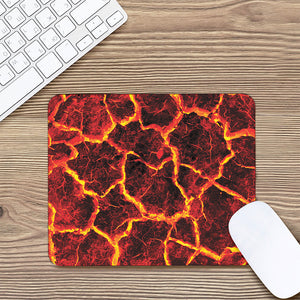 Red Lava Print Mouse Pad