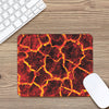 Red Lava Print Mouse Pad