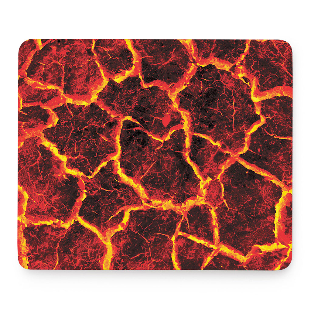 Red Lava Print Mouse Pad