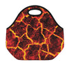 Red Lava Print Neoprene Lunch Bag