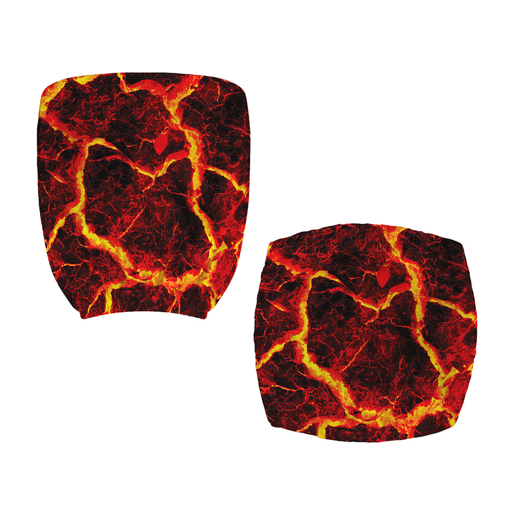 Red Lava Print Office Chair Cover