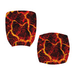 Red Lava Print Office Chair Cover