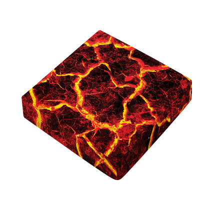Red Lava Print Outdoor Seat Cushion Cover