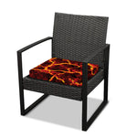 Red Lava Print Outdoor Seat Cushion Cover