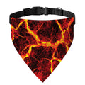 Red Lava Print Over The Collar Dog Bandana