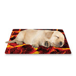 Red Lava Print Pet Cooling Mat Cover