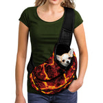 Red Lava Print Pet Sling Carrier