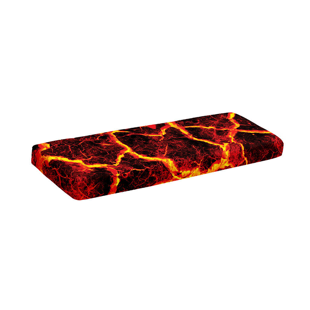 Red Lava Print Piano Keyboard Cover
