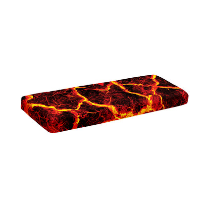 Red Lava Print Piano Keyboard Cover