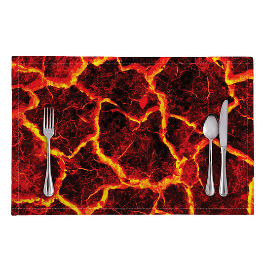 Red Lava Print Placemat