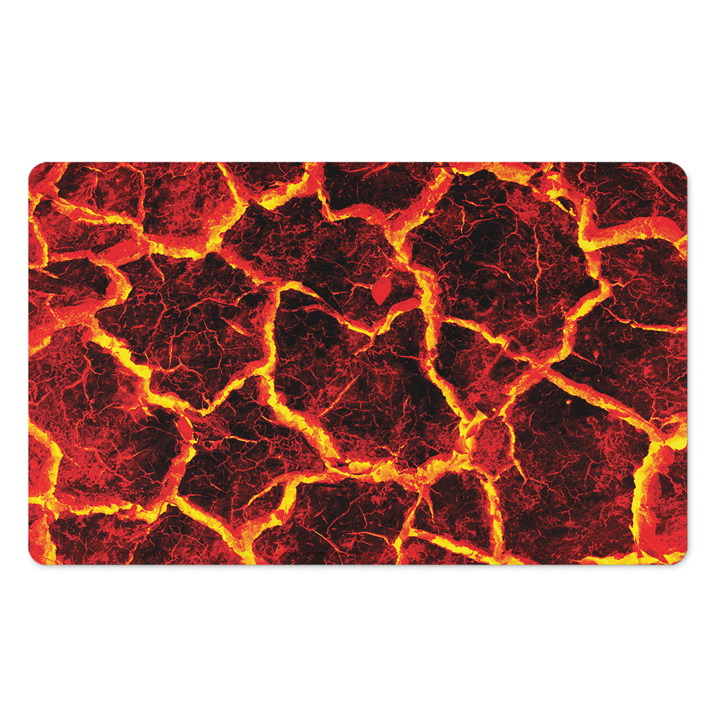 Red Lava Print Polyester Doormat