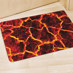 Red Lava Print Polyester Doormat