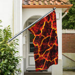 Red Lava Print Polyester Flag