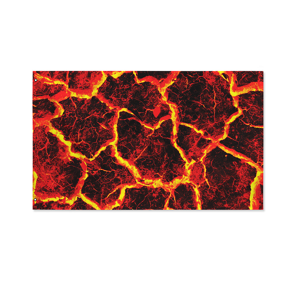Red Lava Print Polyester Flag