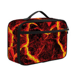 Red Lava Print Portable Lunch Bag