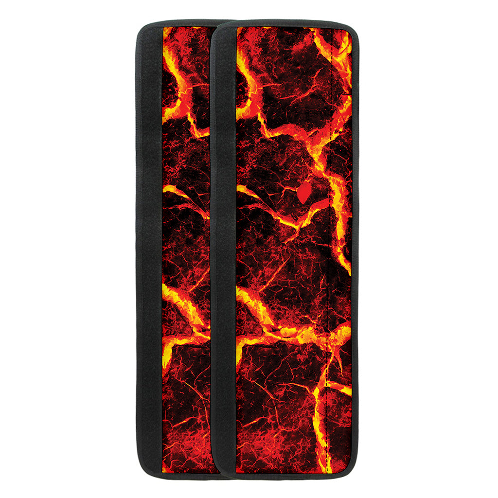 Red Lava Print Refrigerator Handle Covers