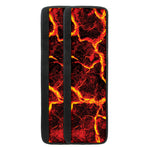 Red Lava Print Refrigerator Handle Covers