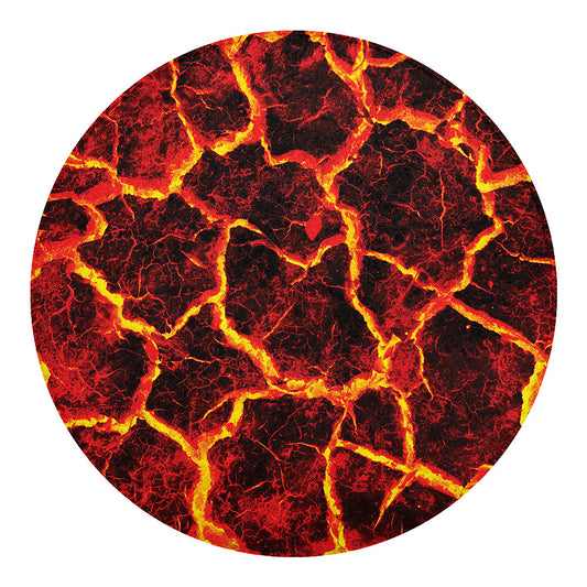Red Lava Print Round Blanket