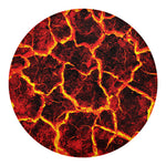 Red Lava Print Round Blanket