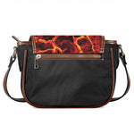 Red Lava Print Saddle Bag