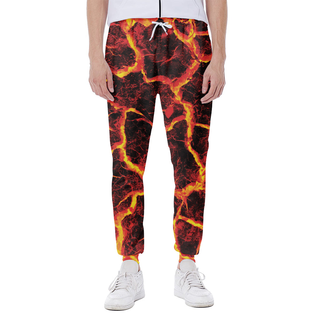 Red Lava Print Scuba Joggers