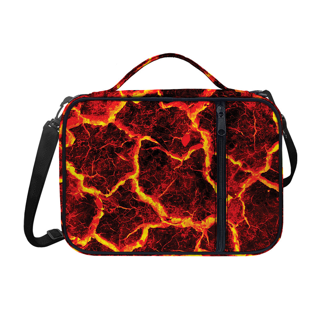 Red Lava Print Shoulder Strap Bible Bag