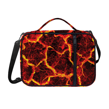 Red Lava Print Shoulder Strap Bible Bag