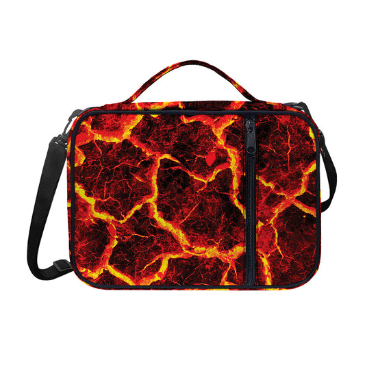 Red Lava Print Shoulder Strap Bible Bag