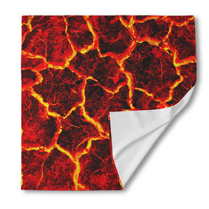 Red Lava Print Silk Bandana