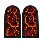 Red Lava Print Skillet Handle Cover