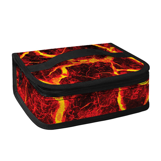 Red Lava Print Small Lunch Bag